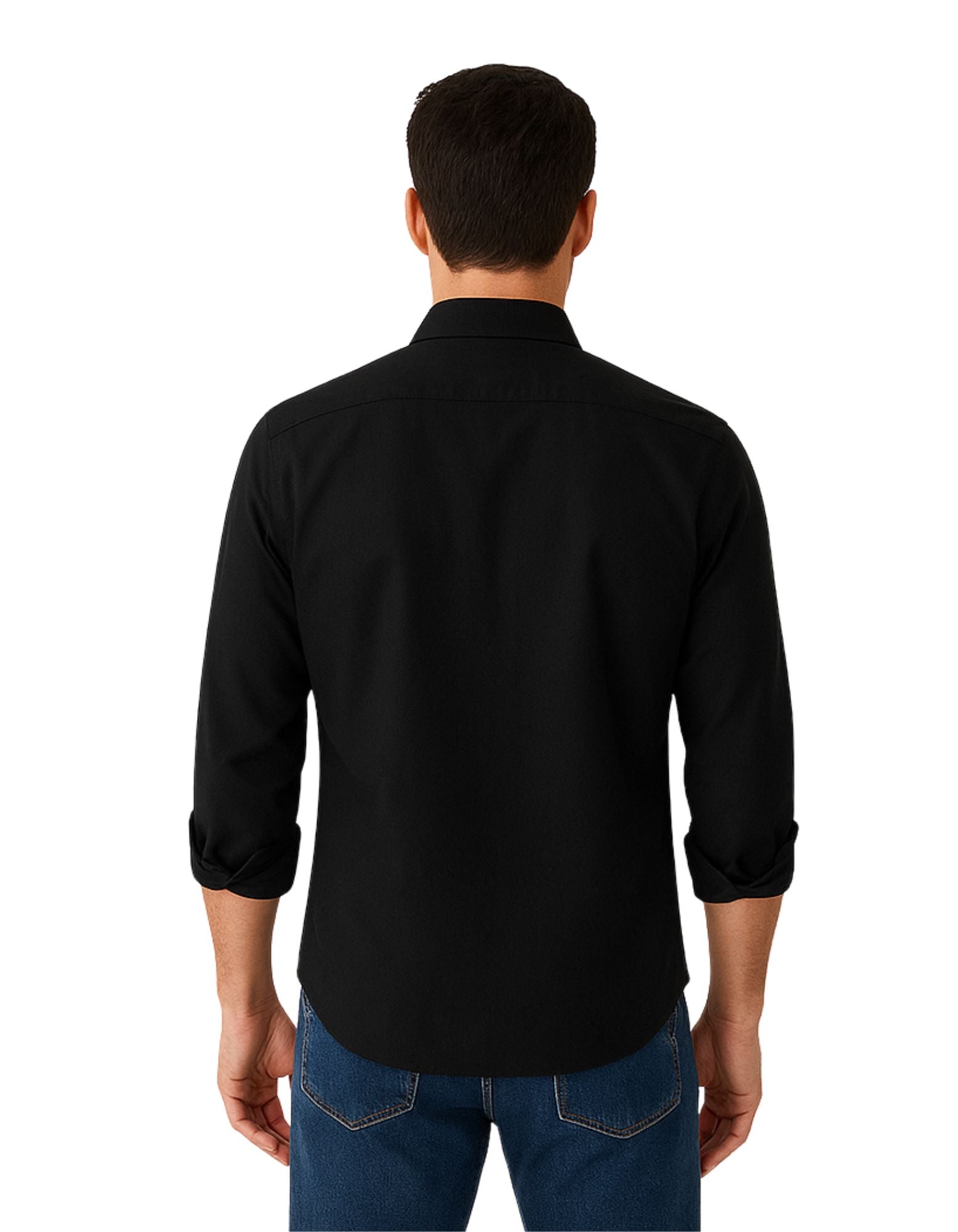 Men’s Premium Black Full Sleeves Shirt | Slim Fit Cotton Blend Formal & Casual Wear