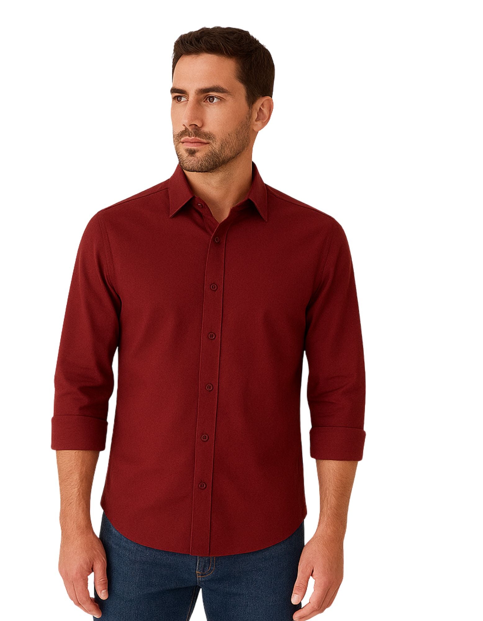 Men’s Premium Red Full Sleeves Shirt | Slim Fit Cotton Blend Formal & Casual Wear