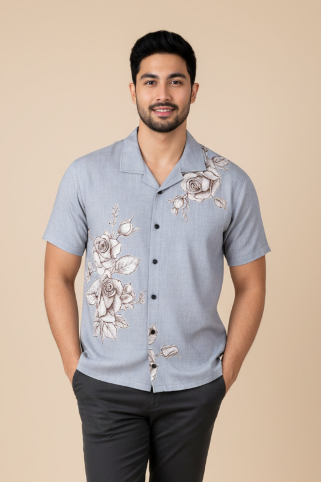 Rose Vibe Printed Shirt – Limited Edition