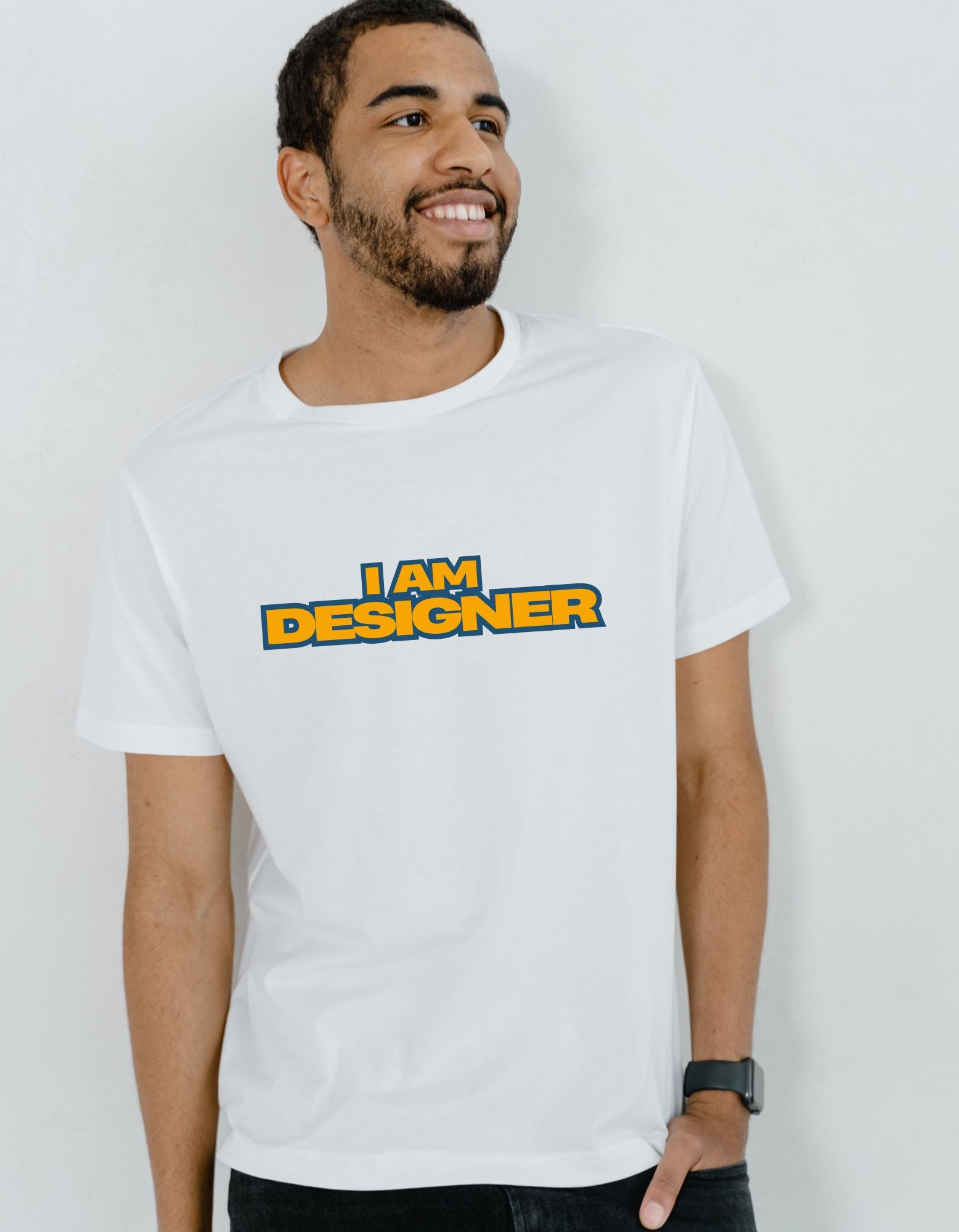 I am Designer T-shirt White