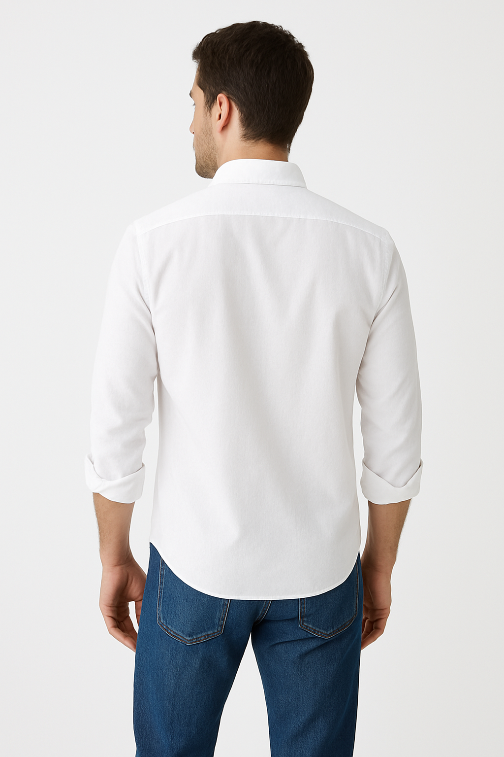 Men’s Premium White Full Sleeves Shirt | Slim Fit Cotton Blend Formal & Casual Wear