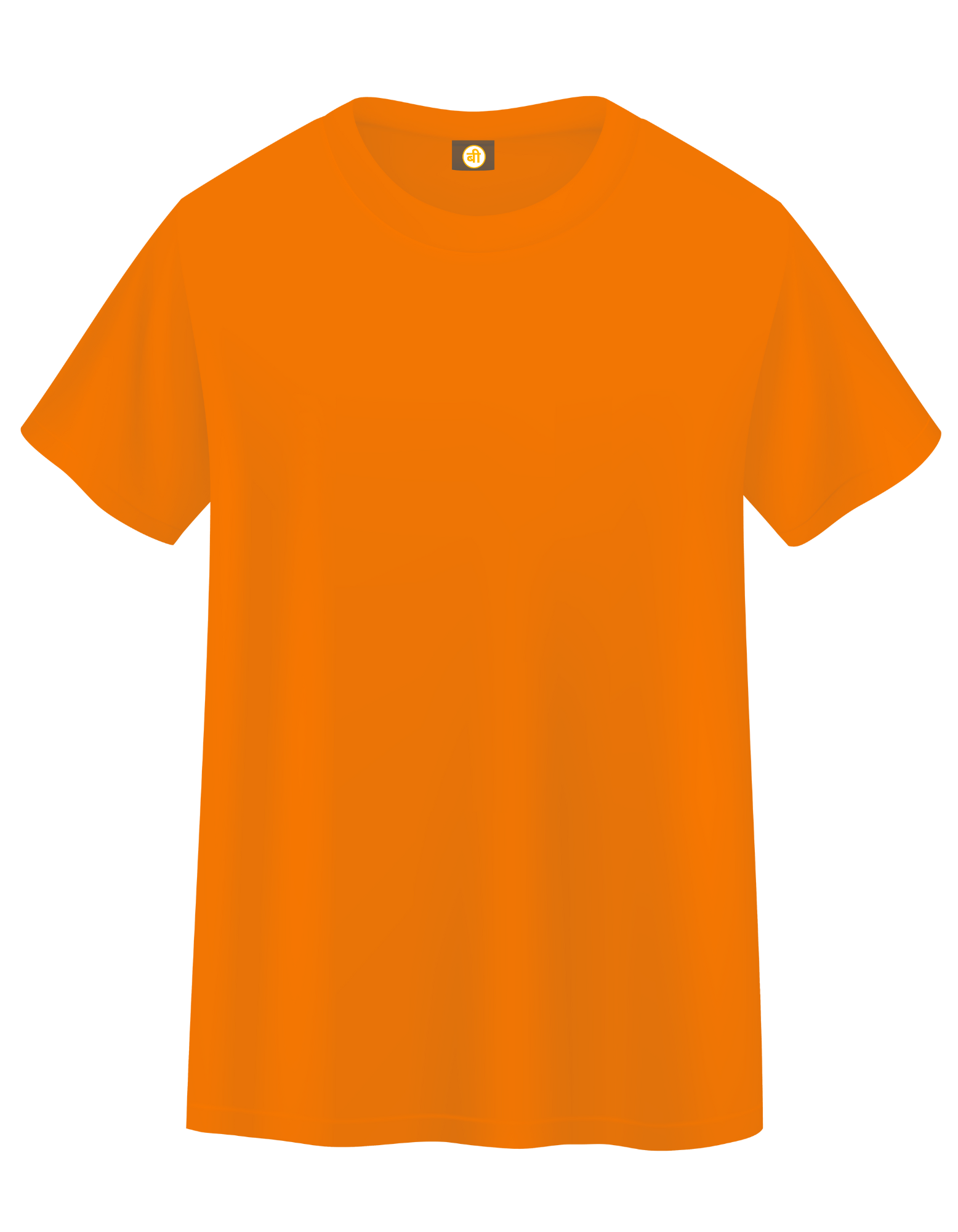 Orange Plain T-shirt